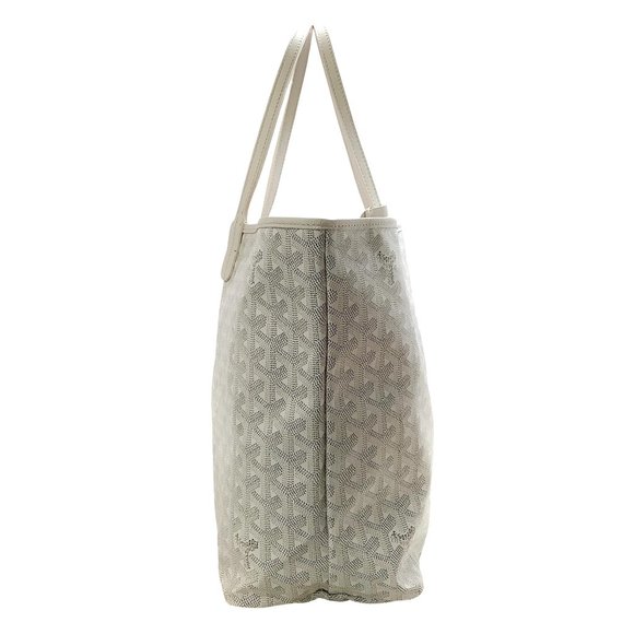 Goyard White Goyardine Saint Louis PM Tote with Heart - Picture 3 of 6